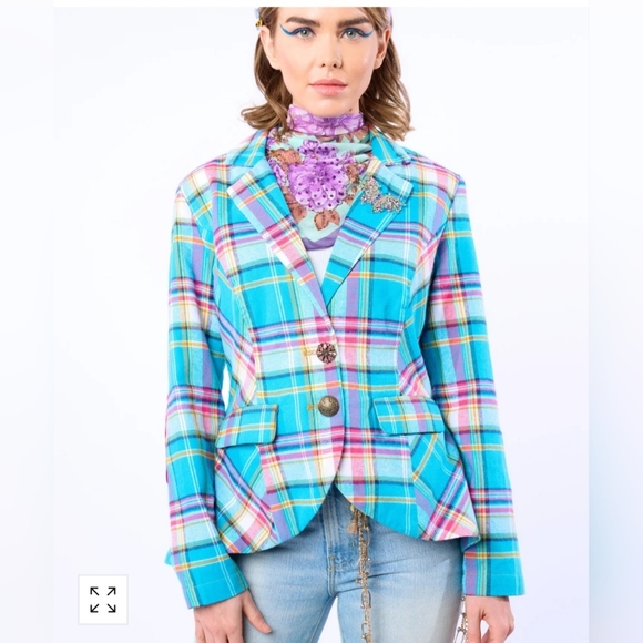 ARATTA Dulce Plaid Blazer Sz S NWT - Picture 10 of 13